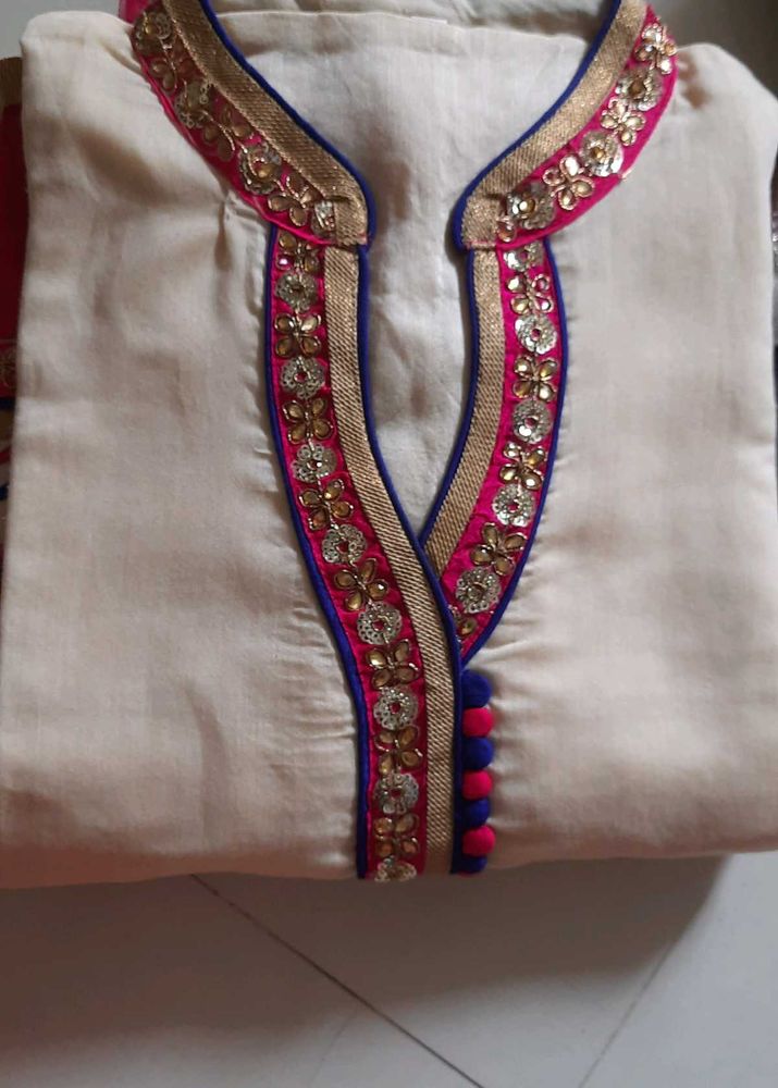 Pink And Beige Coloured Dress