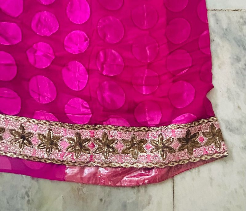 Satya Paul Burnt Out Double Tone Saree