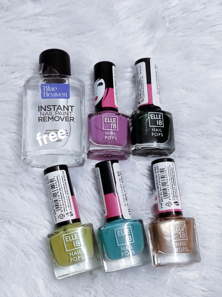 Pack Of 5 Elle 18 Nail Polish Combo Offer