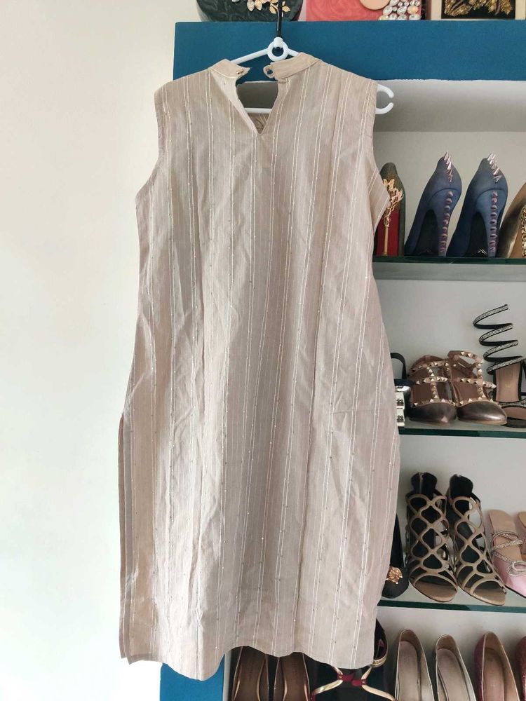 Khaki Sequence Kurti Brand New