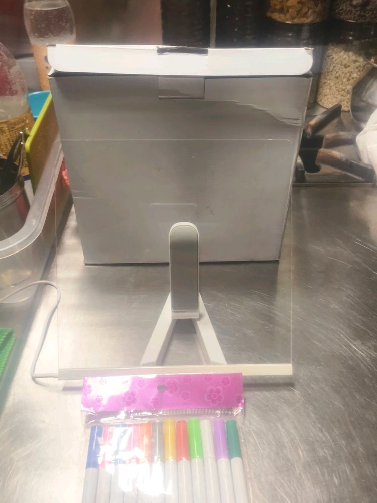 Neon writing board With 12 Colourful Markers