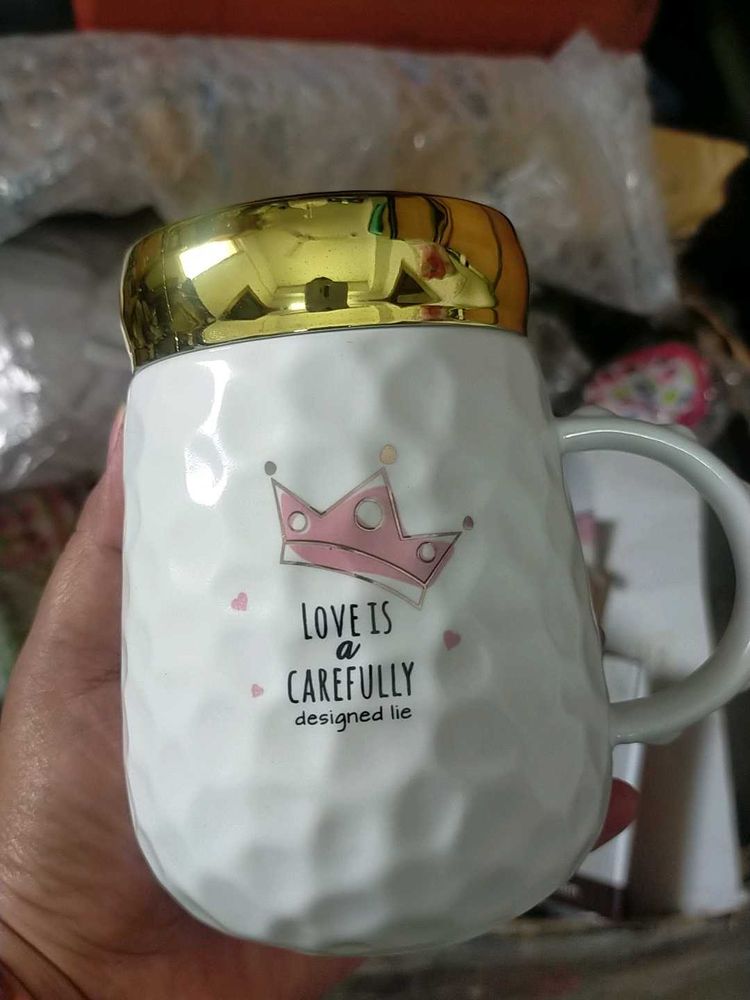 Ceramic 👑Crown Design With Cute Slogan