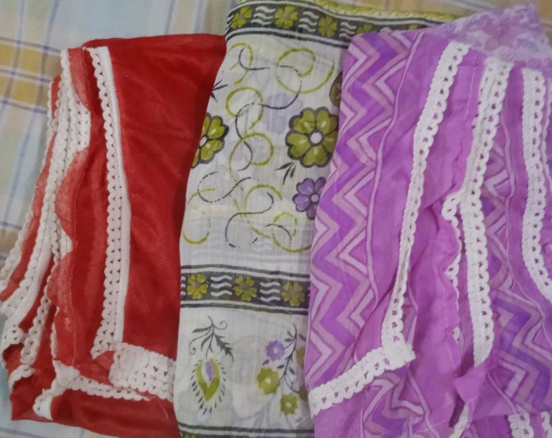 Assorted Ethnic Dupattas pack of 3 New