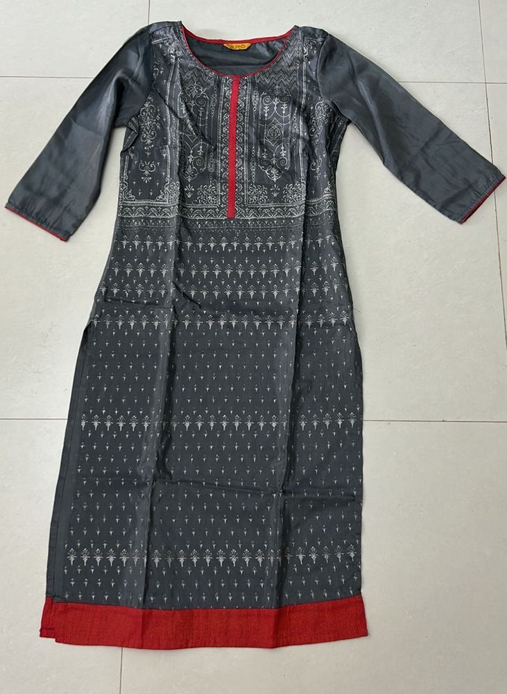 Grey Printed Kurti