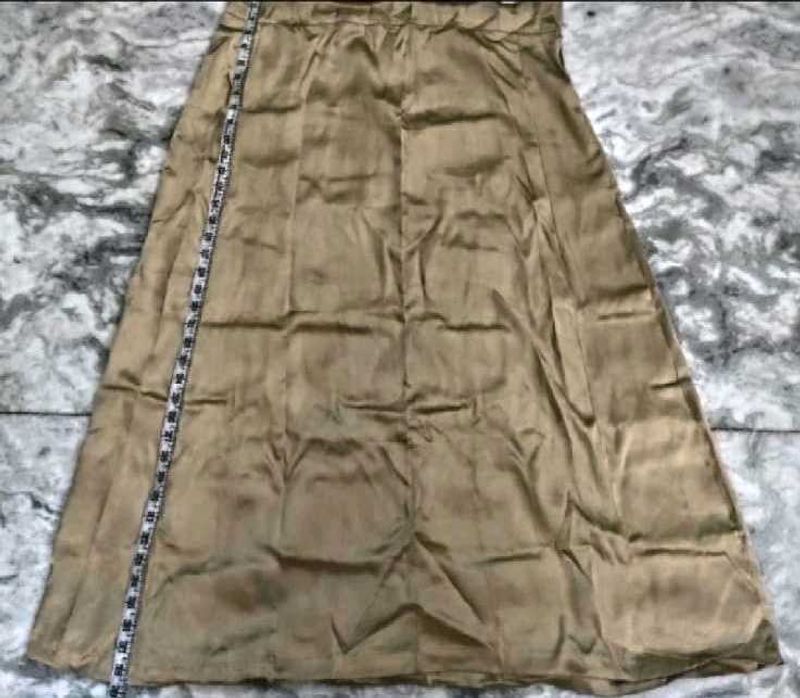 Tan Colour Satin Silk  Skirt