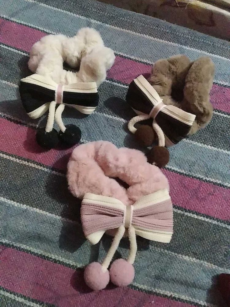 Plush Scrunchie Bundle Set Of 4