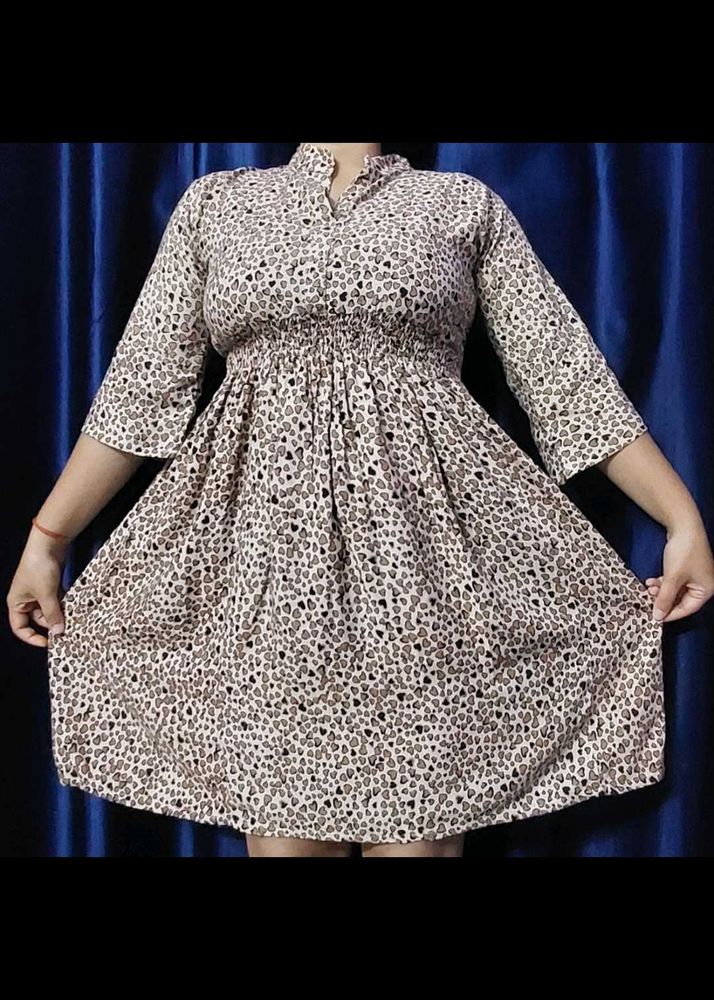 Leopard print Fit &amp; Flare Dress
