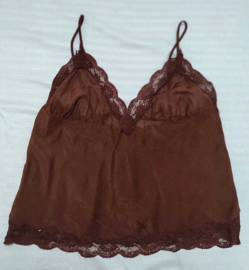 Tailored Lace Trimmed Camisole