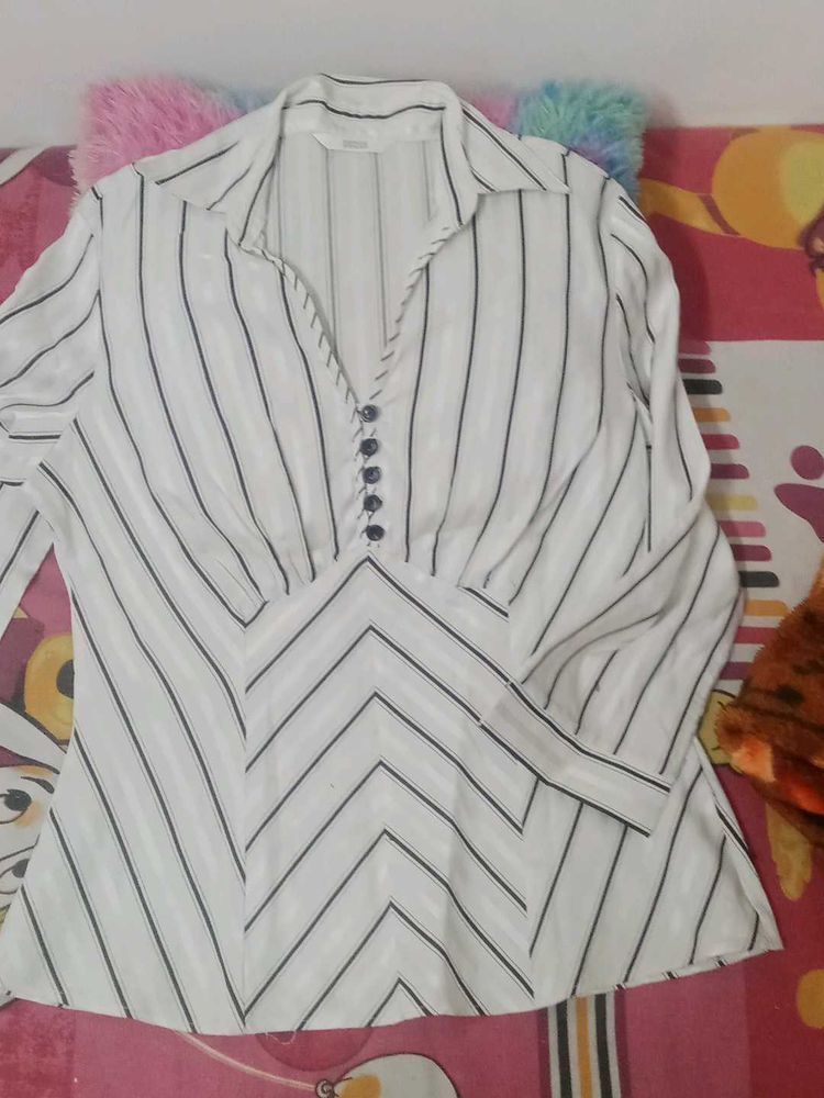 Striped Button-Down Shirt