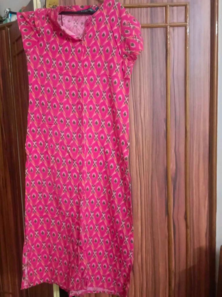 Stylish Pink Printed Kurta