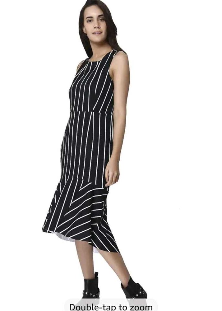 Chic Striped Midi Dress