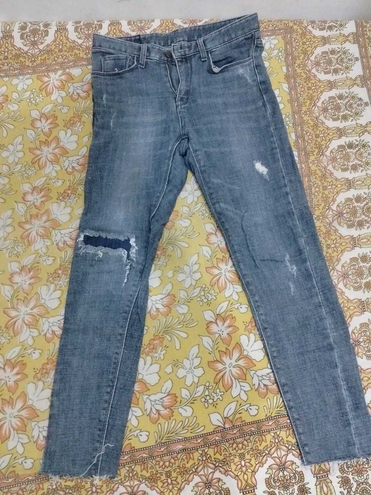 Distressed Denim Jeans