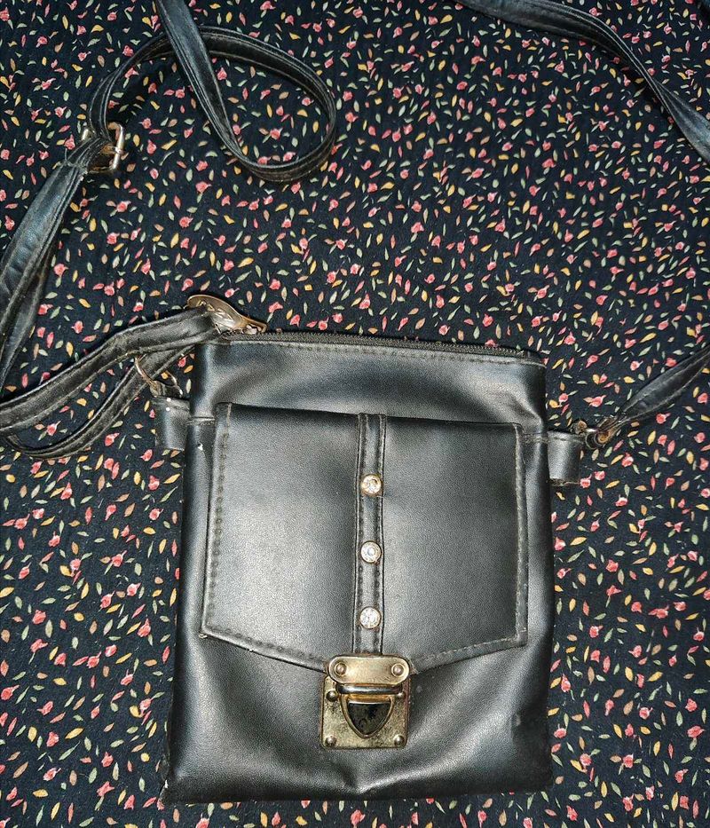 Vintage Black Crossbody Bag