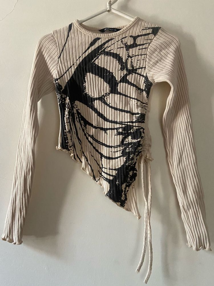 Y2k Beige Top