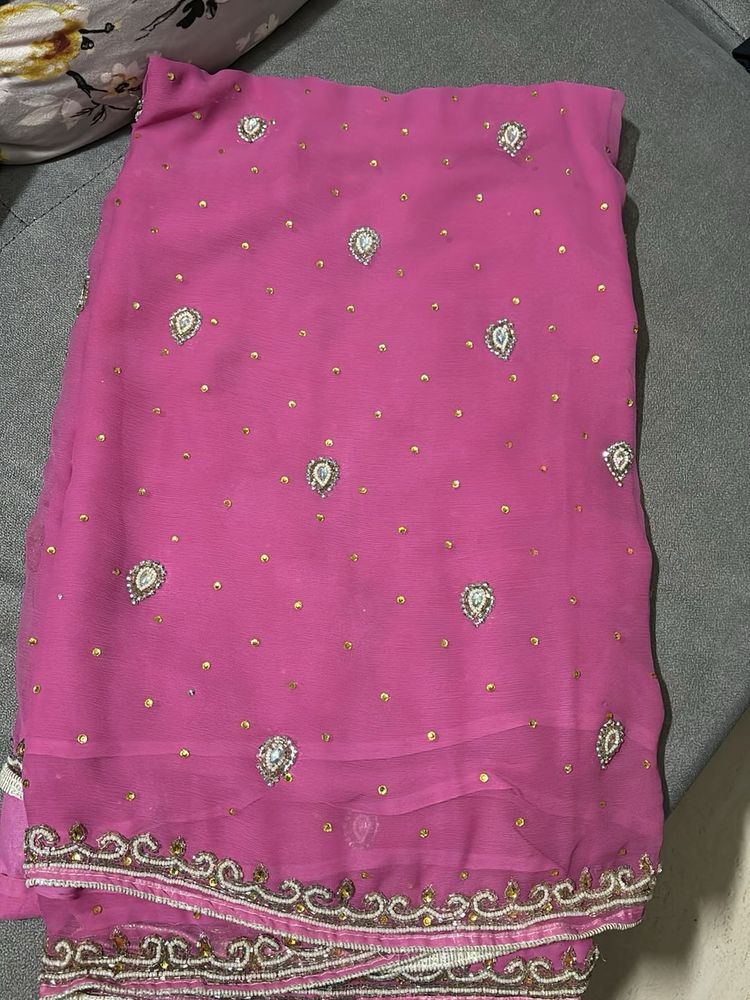 Pink Party Wear Saree