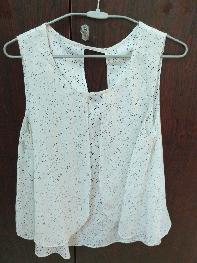 Polka Dot Sleeveless Top