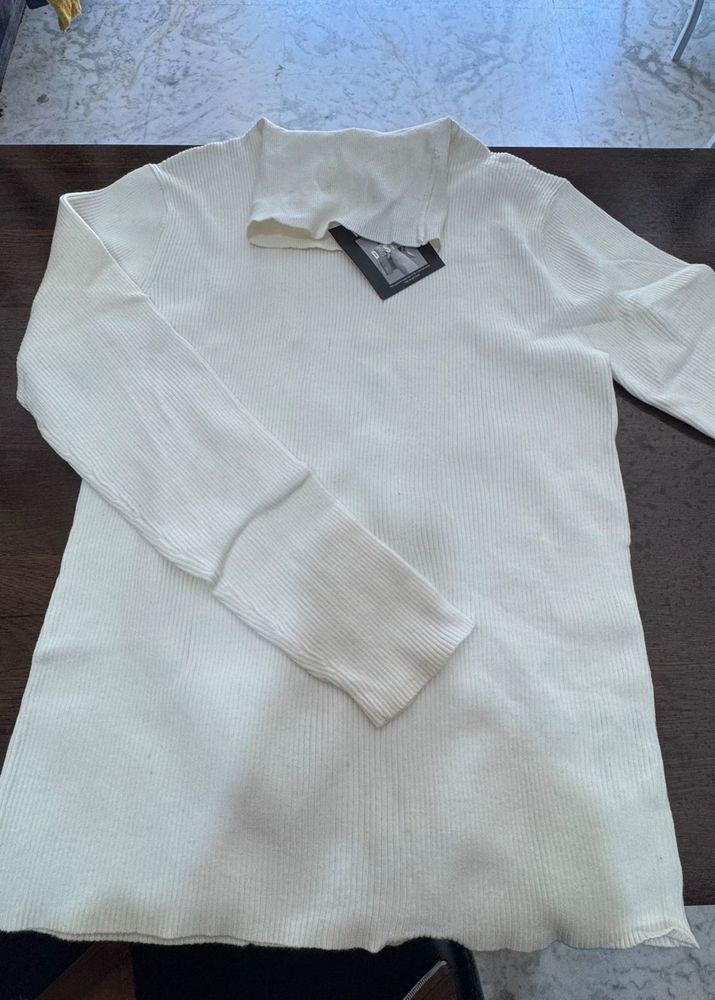 Stylish White Long Sleeve Top