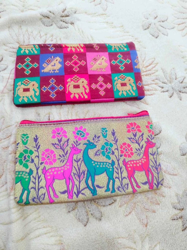 Women Multi Colour Pouch (Pack Of 2)