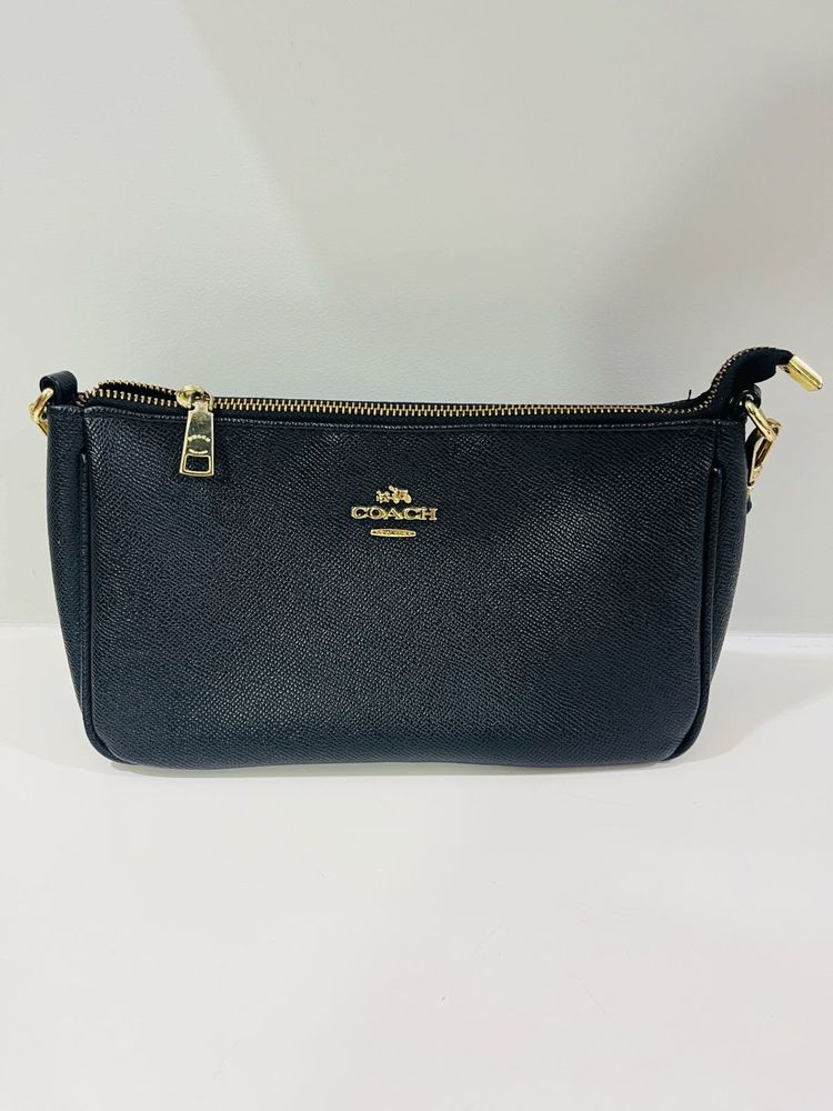 Coach Black Leather Shoulder Bag