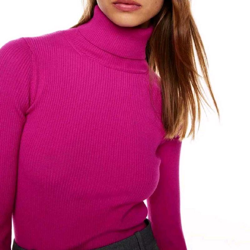 Savana Magenta Turtleneck Sweater Kint top