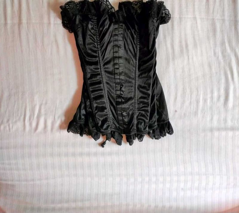 Elegant Black Corset Top