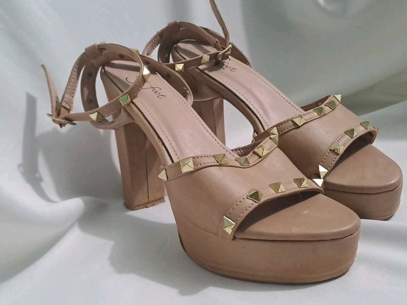 Studded Platform Heels