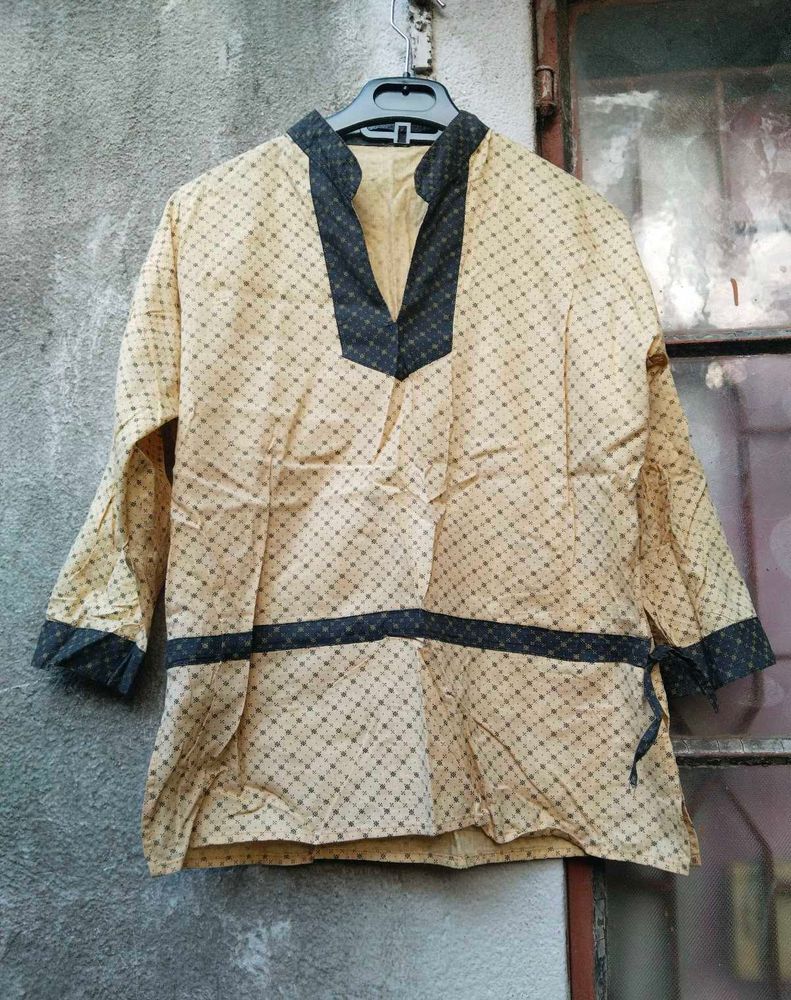 Vintage Diamond Pattern Short Kurti