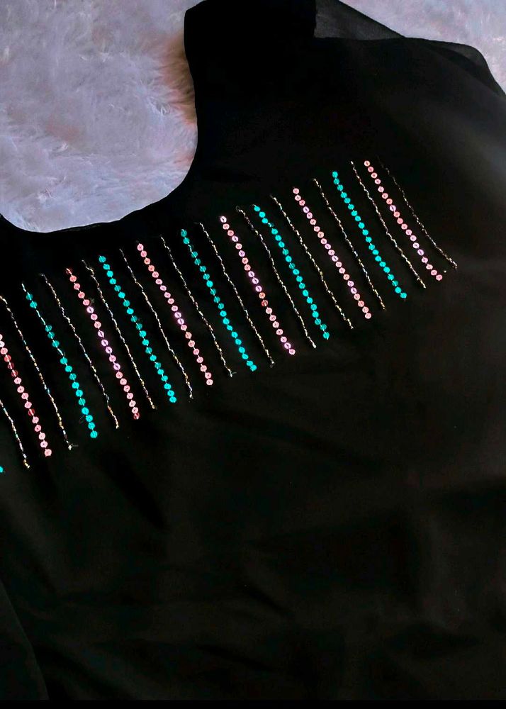 Sequined Black Kurti