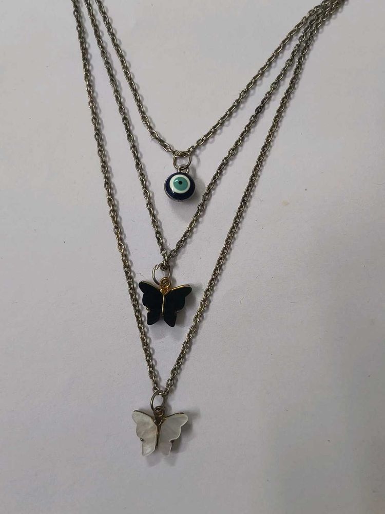 Layered Butterfly Necklace