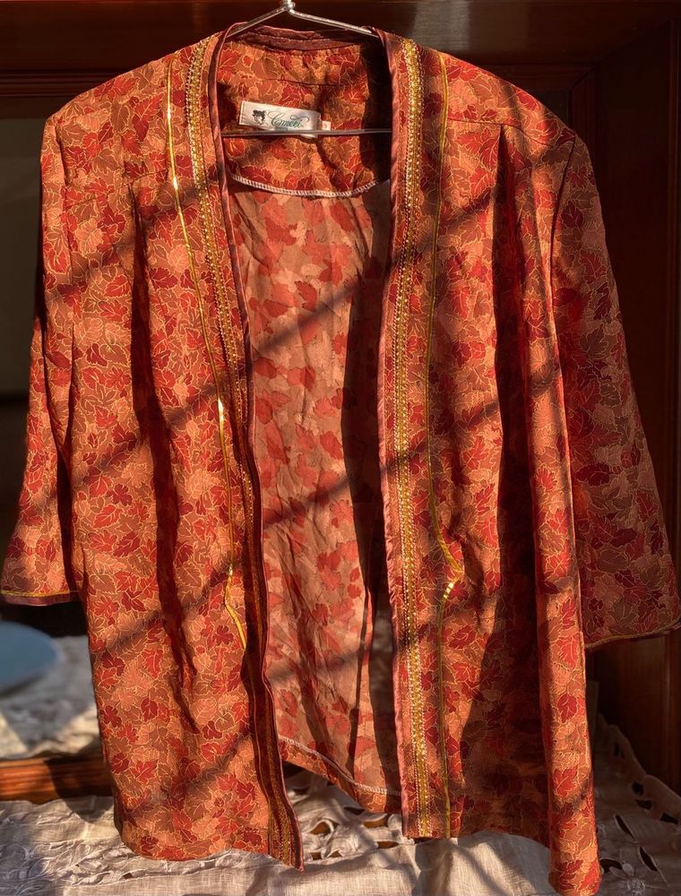 Vintage Floral Print Kimono Jacket