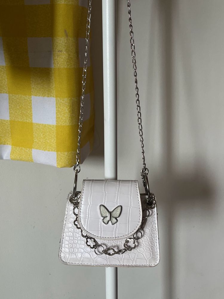 White Butterfly Clutch