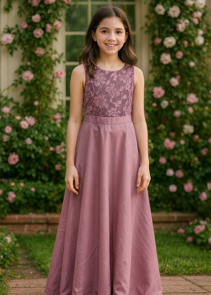 Floral Lace Bodice Maxi Dress