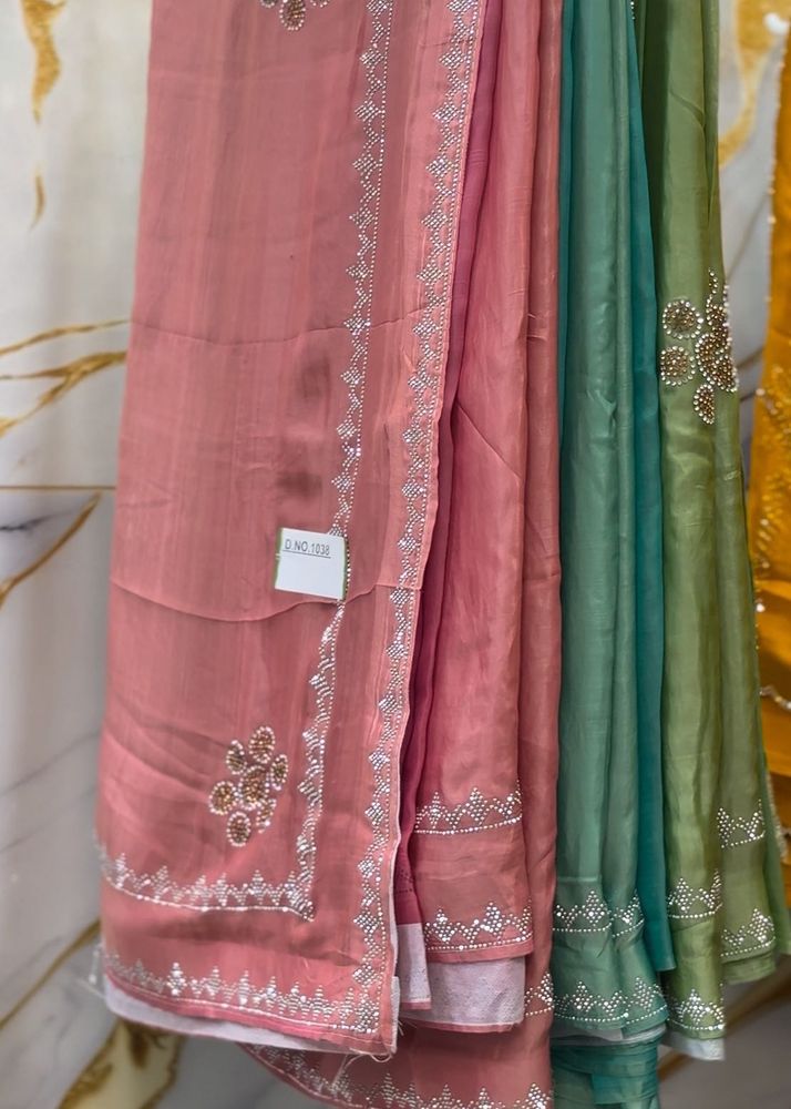 Heavy Partywear Saree With Amazing Work