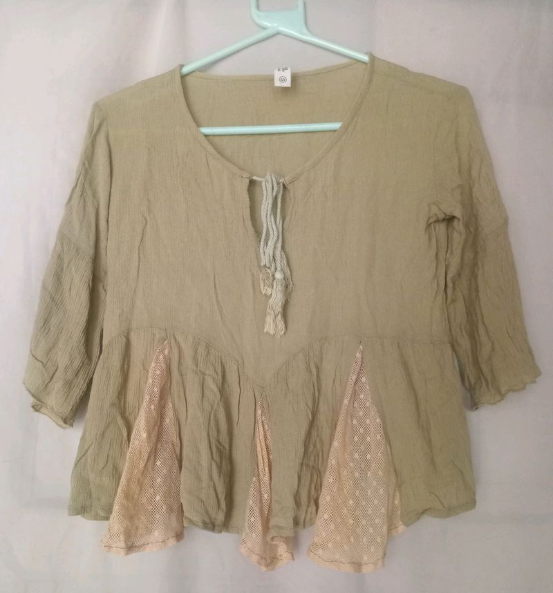 MAGNOLIA PEARL GAUZY TOP 💚