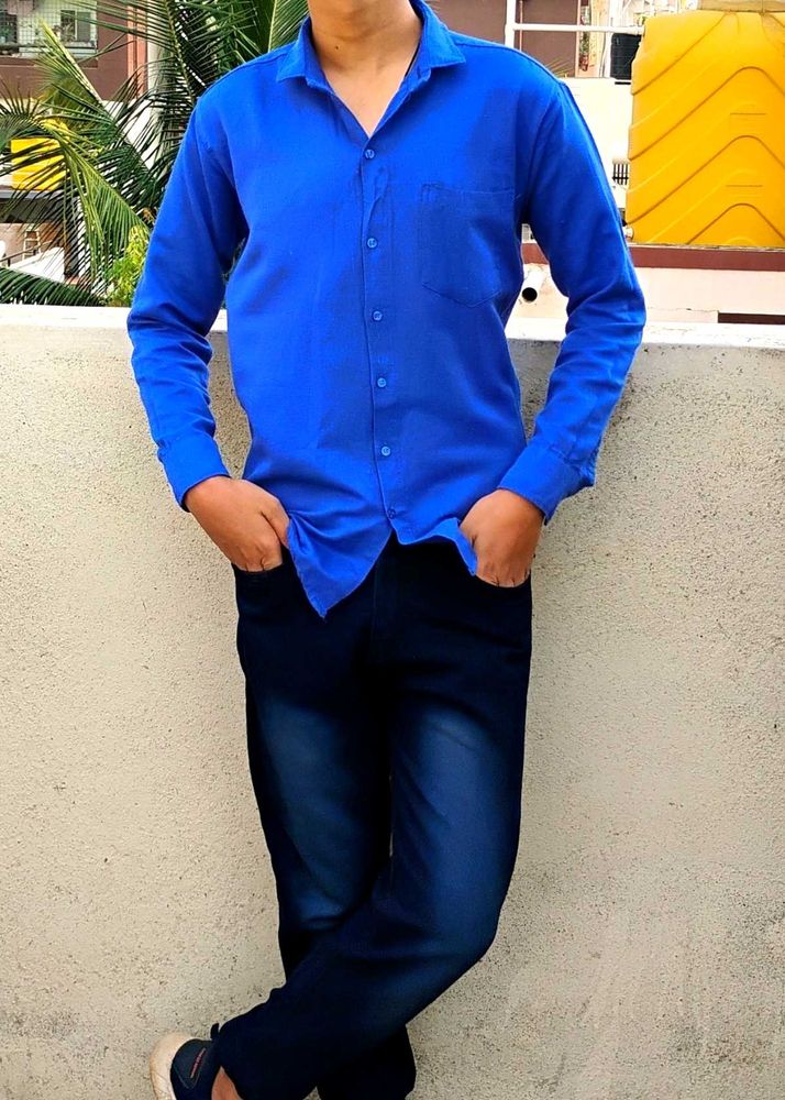 Bright Blue Shirt