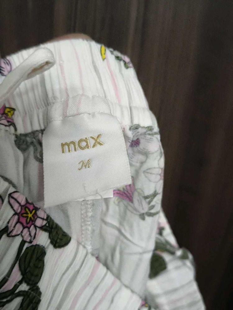 White Flower Printed New Palazzo