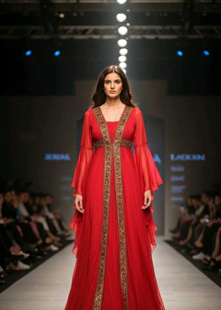Red Medieval Style Gown
