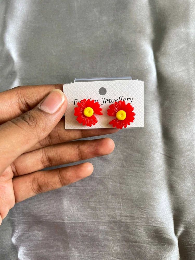 Red Dazzy Earring
