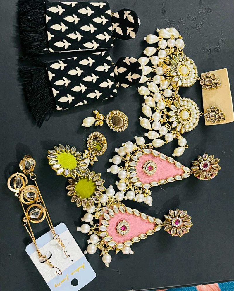 Hand Made Earrings 5 Pair Combo