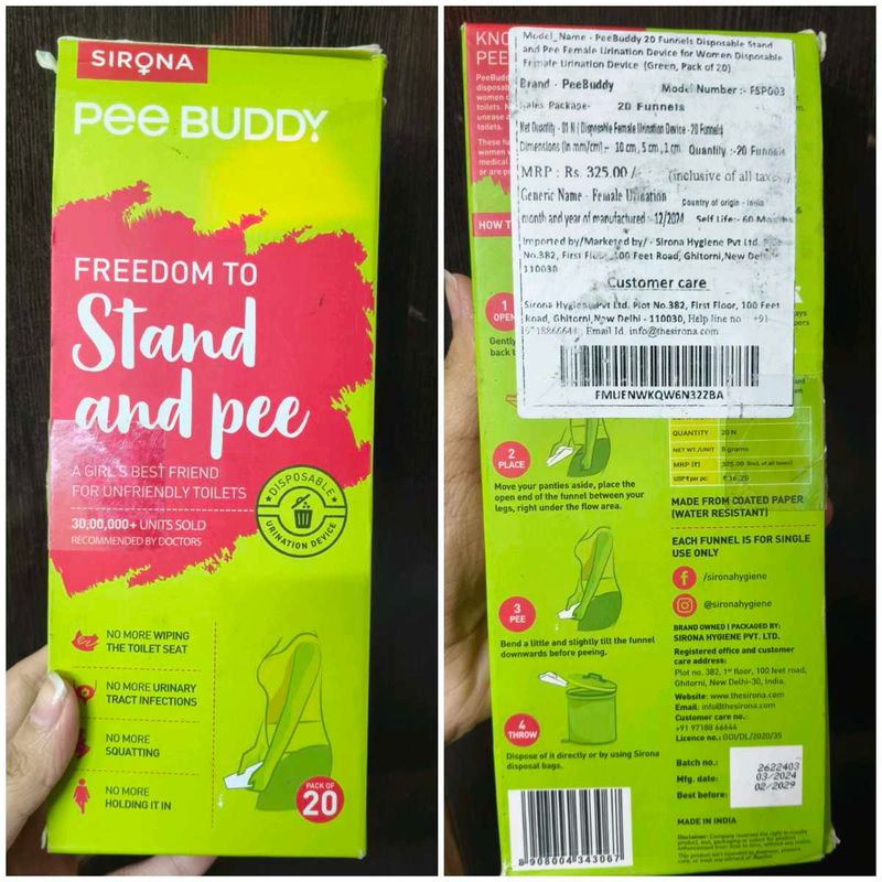 Sirona PeeBuddy: Stand and pee device