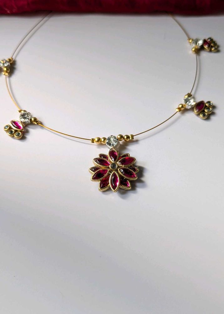 Elegant Floral kundan Necklace