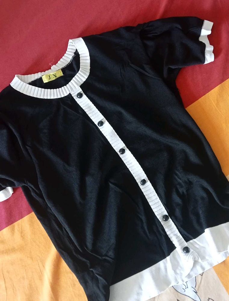 Black &amp; White Cardigan