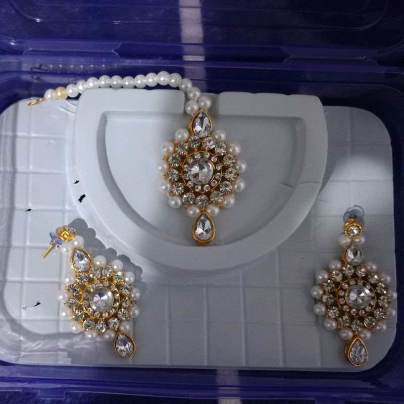 Pearl and Stone Jewelry Set