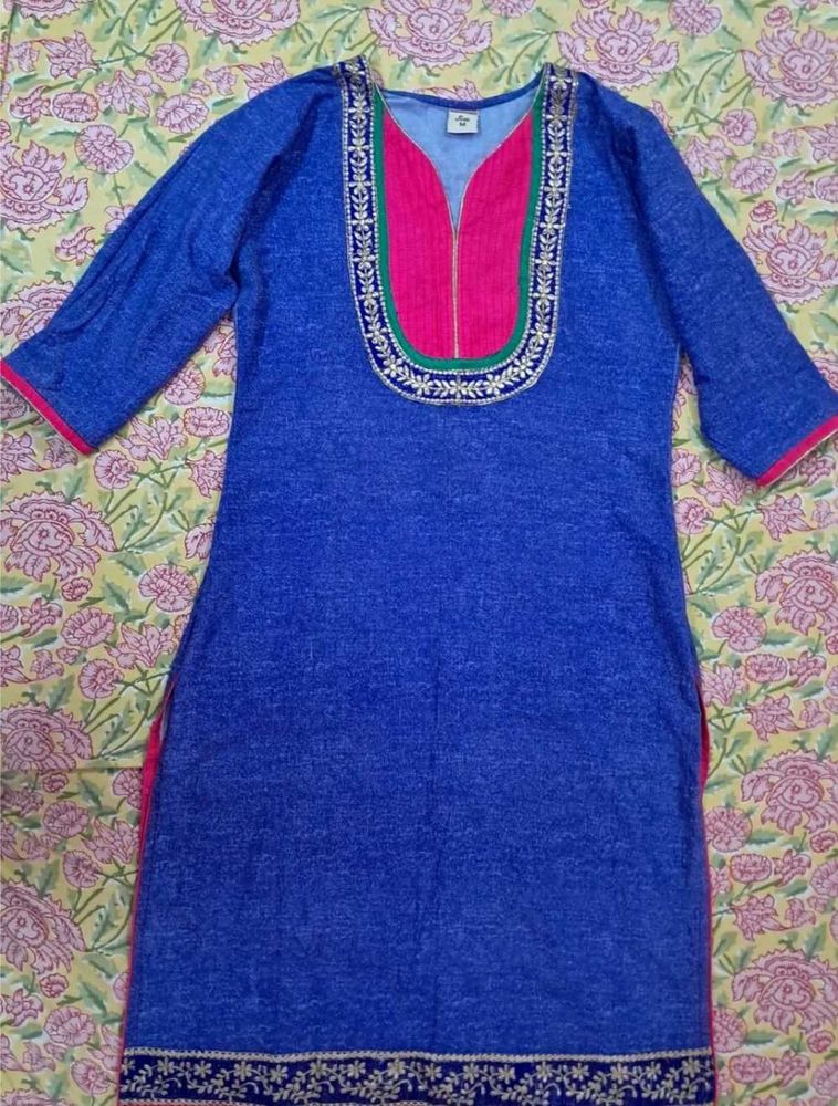 Blue Jaipuri Kurta