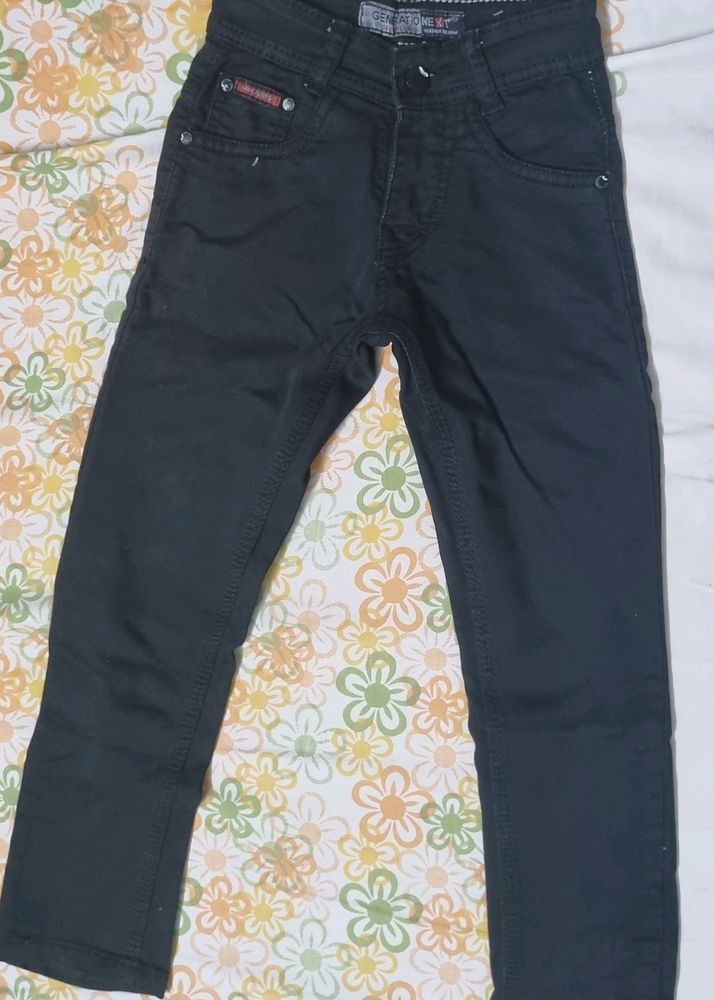 Boys - For 4-5 Years - Black COTTON Pant