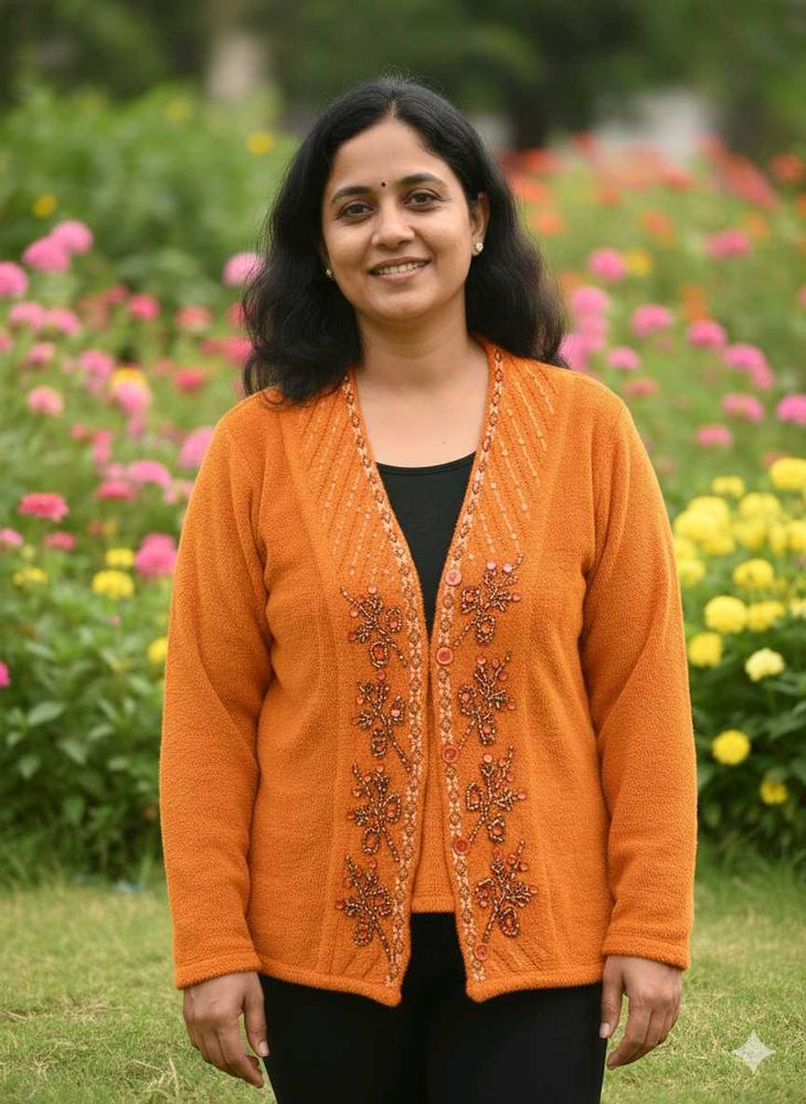 Elegant Embellished Cardigan Knitear Sweater