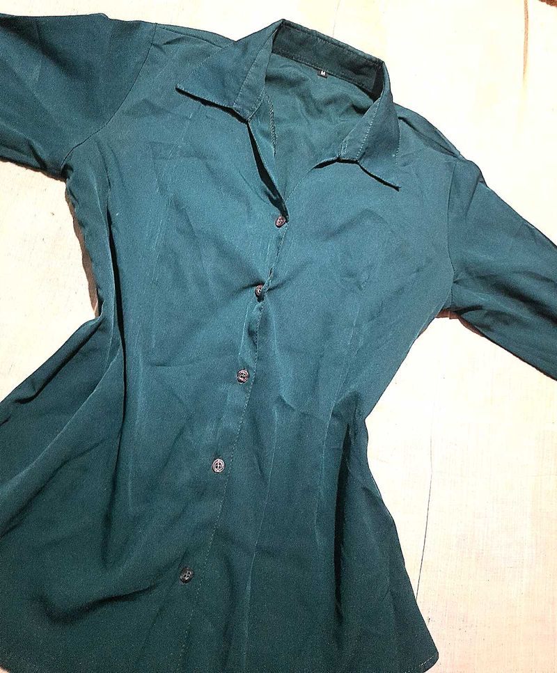 Green Button-Down Shirt