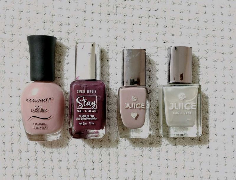 Combo Of 4 Nude Nail Polish