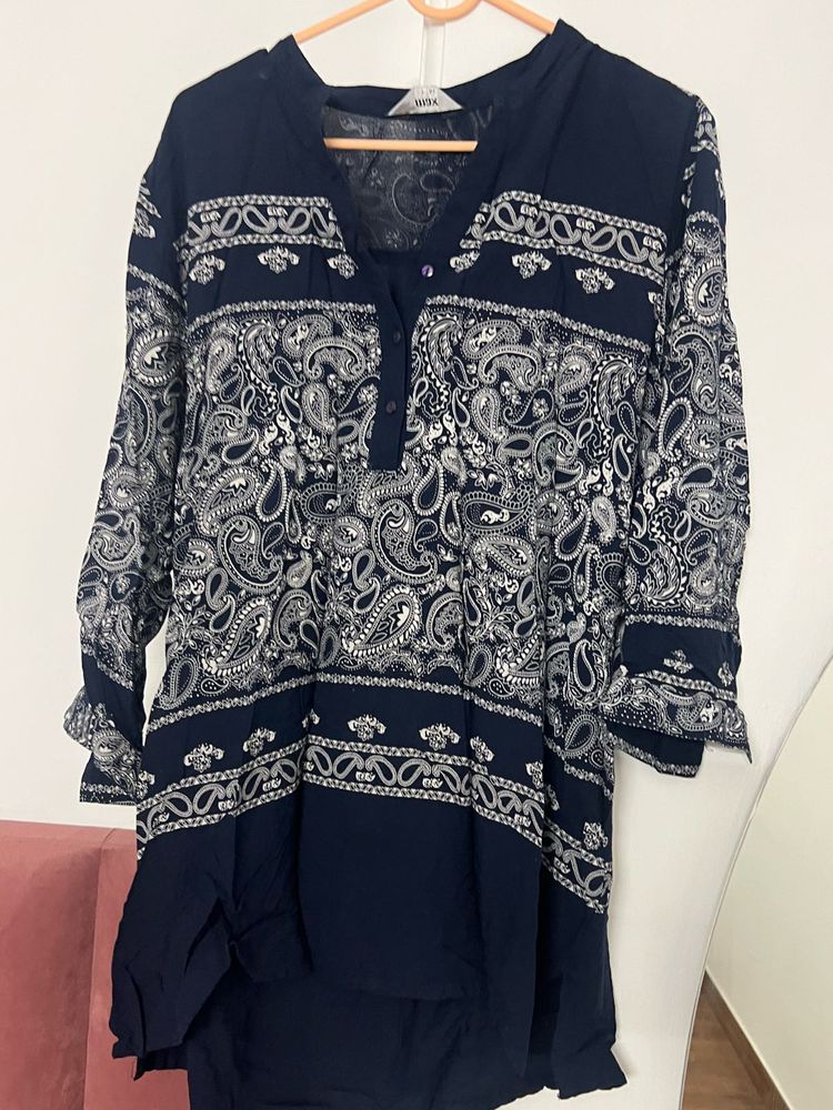Paisley Print Tunic Top