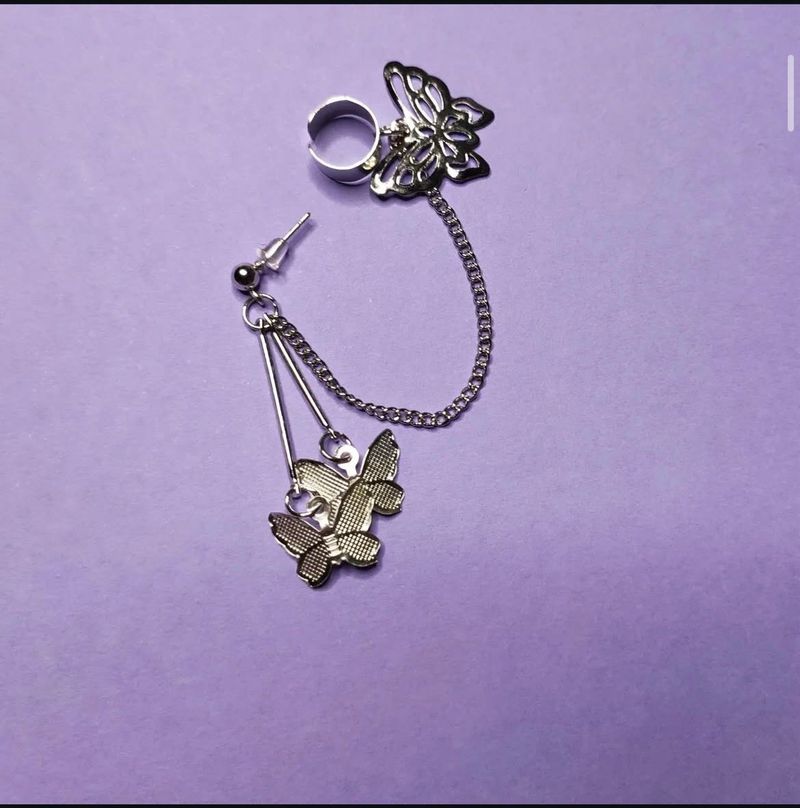 Butterfly Chain Ear Cuff